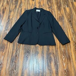 Vintage Levi Strauss Co Black Women's Two Button Blazer Size 18 Business Coat